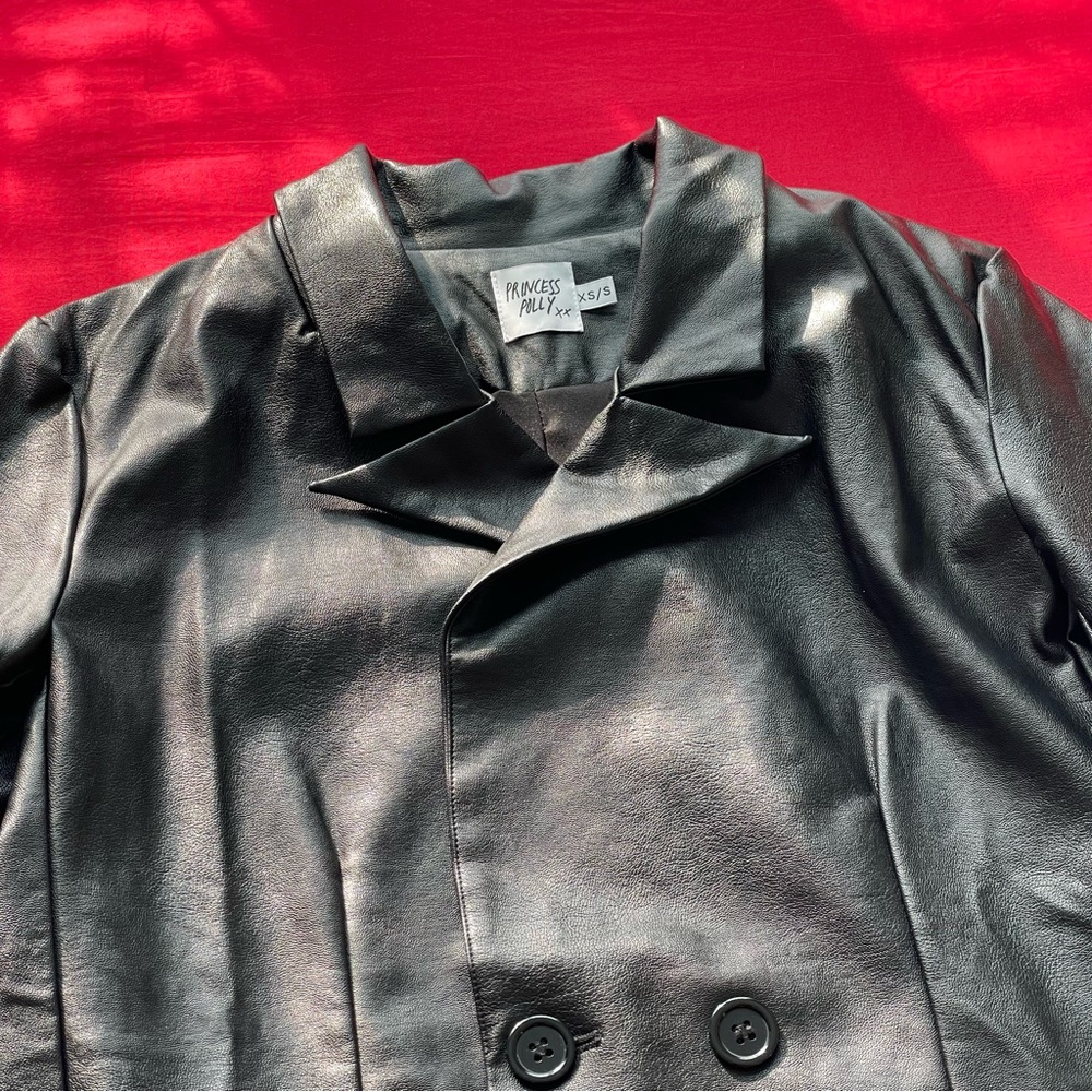 Princess Polly Ellen Faux Leather Blazer - Picture 3 of 10